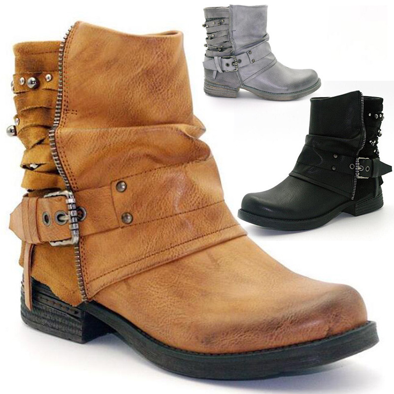 ladies motorcycle ankle boots